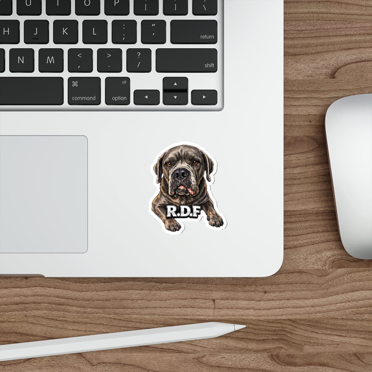 Mastiff Dog Die-Cut Sticker — Realistic R.D.F. Pet Decal for Laptops & Water Bottles