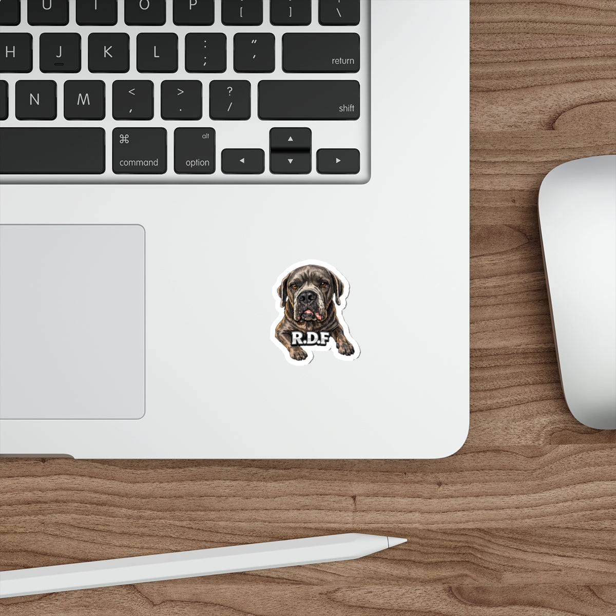 Mastiff Dog Die-Cut Sticker — Realistic R.D.F. Pet Decal for Laptops & Water Bottles