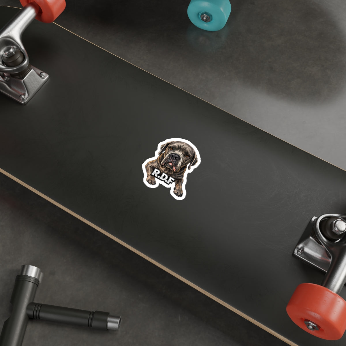 Mastiff Dog Die-Cut Sticker — Realistic R.D.F. Pet Decal for Laptops & Water Bottles