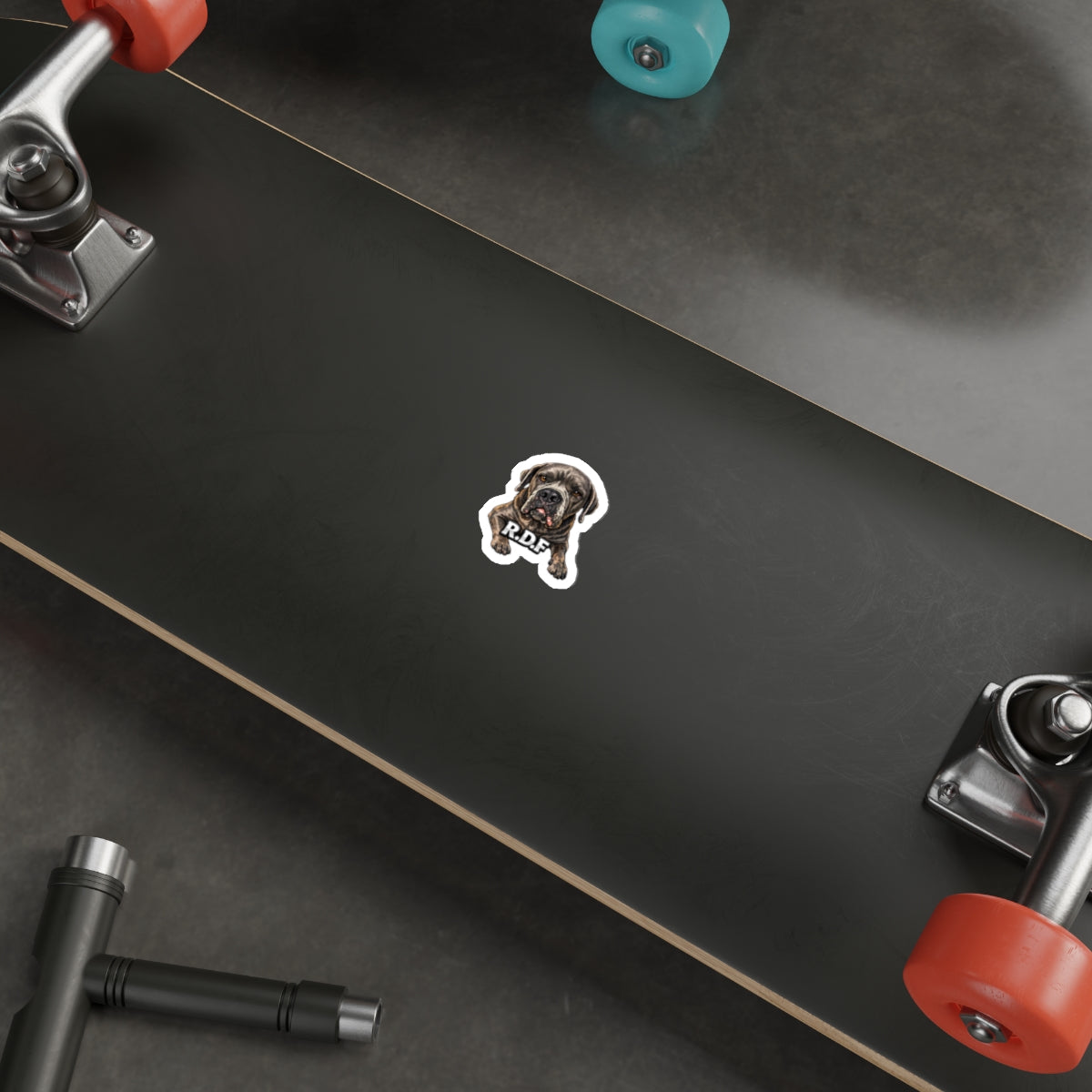 Mastiff Dog Die-Cut Sticker — Realistic R.D.F. Pet Decal for Laptops & Water Bottles